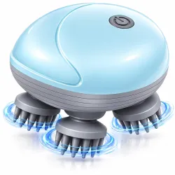 Bouncefit AS-701 Portable Handheld Electric Scalp Massager | Scalp Massager for Pain Relief, Blood Circulation, Hair Growth support, Stress Relief, Relaxation | Long Battery Life | USB Type....
