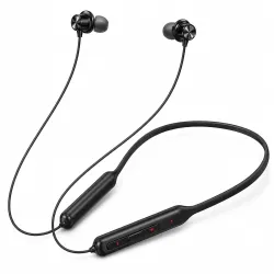 Bouncefit Bluetooth Wireless Magnetic Neckband Earphones with Mic (Black)