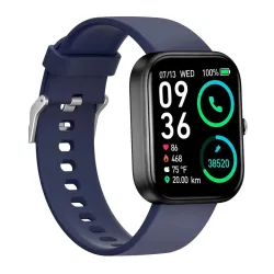 Bouncefit M I D116 Fitness Band Smart Watch for Men, Women, Boys, Girls, Kids – Single Touch Interface, Water Resistant, Workout Modes, Quick Charge Sports Smartwatch – Blue I