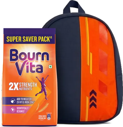 Image of Bournvita Chocolate Nutrition Drink Pouch with Bagpack (1 kg)