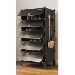 BOXJOY 5 Shelf Shoe Racks with 5 Doors