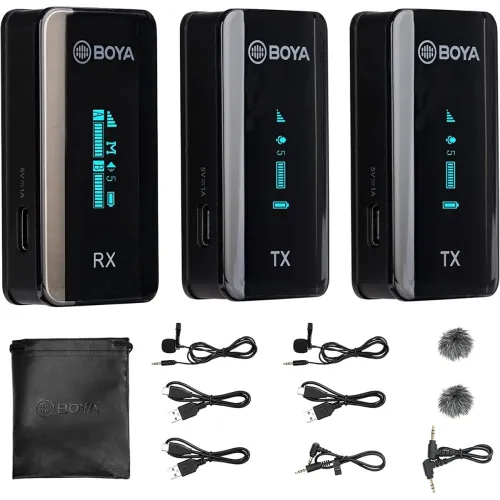 Image of BOYA BY-XM6 S2 2.4GHz Dual Wireless Lavalier Microphone System 