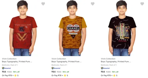 Image of Boy's T-Shirts starting at ₹84