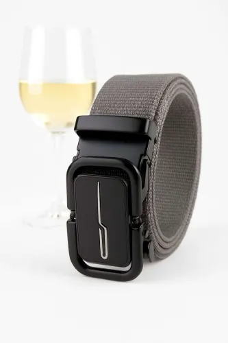 Image of BPRIDE Men Casual, Evening, Formal, Party Grey Nylon Belt