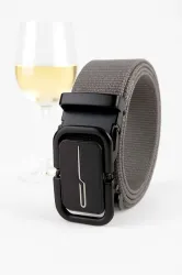 BPRIDE Men Casual, Evening, Formal, Party Grey Nylon Belt