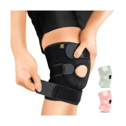 Bracoo Breathable Neoprene Knee Support, One Size, Black, Manufactured by: Yasco