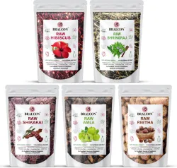 BRALCON Organic Amla Reetha Shikakai Hair Care Combo