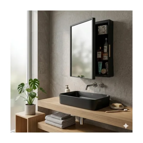 Image of BRANCO Bathroom Cabinet with Mirror