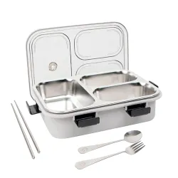 Brand Conquer 3-Compartment Stainless Steel Lunch Box