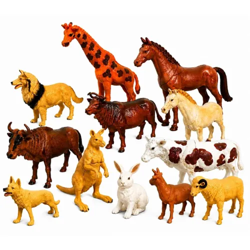 Image of Brand Conquer Farm Animal Toys for Kids, 12 Pcs Realistic Farm Animal