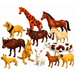 Brand Conquer Farm Animal Toys for Kids, 12 Pcs Realistic Farm Animal Figures Set, Non-Toxic Plastic Learning Toys for Boys & Girls, Educational Montessori Animal Playset, Birthday Gift for....