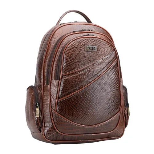 Image of Brand Leather Full Grain Laptop Backpack (17 inch)