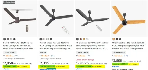 Image of Branded BLDC Ceiling Fan up to 50% Discount + Coupon