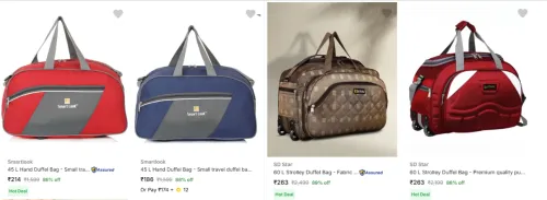 Image of Branded Duffel Bags upto 89% Discount