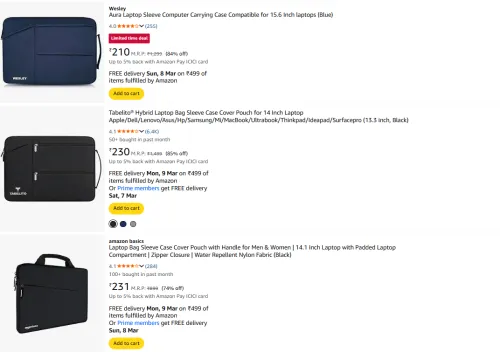 Image of Branded Laptop Bag From ₹210