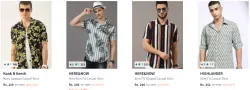 Branded Men Pure Cotton Casual Shirt at Minimum 80% Discount