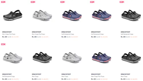 Image of Branded Men's Clogs Starting At @ ₹186