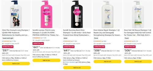 Image of Branded Shampoo upto 68% Discount