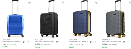 Image of branded suitcase starting @ ₹1349
