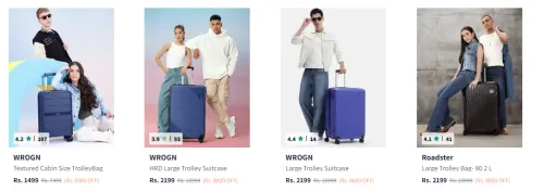 Image of Branded Trolley Bags at minimum 80% Discount