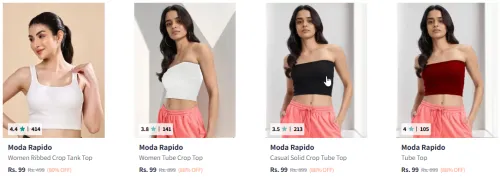 Image of Branded Women Crop Top Starting Price @ ₹99