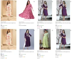 Branded Women Rayon Straight Kurta Starting At @ ₹86