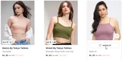Branded Women Strap Crop Top Starting Price At @ ₹80
