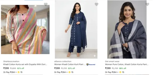 Image of Branded Women's Kurtas Sets upto 89% Discount
