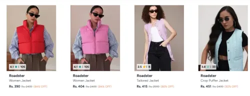 Image of Branded Women's Winter jackets at minimum 81% Discount