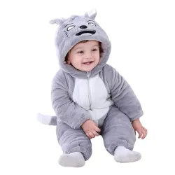 BRANDONN Baby Flannel Panda Romper (6-9 Months)