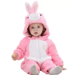 BRANDONN Unisex Baby Flannel Jumpsuit Panda Style Cosplay Clothes Bunting