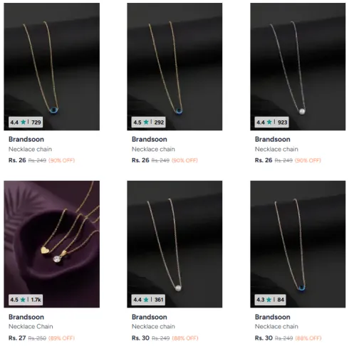 Image of UP TO 90% OFF | Brandsoon Plated Necklace @ Starting ₹26