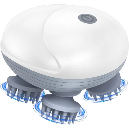Image of BREAK HEAD Electric Scalp Massager, Portable Rechargeable Head Scratcher with 4 Removable Massag