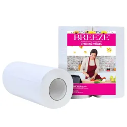 BREEZE 4-Ply Kitchen Tissue Paper Roll - 75 Pulls (Pack of 2)