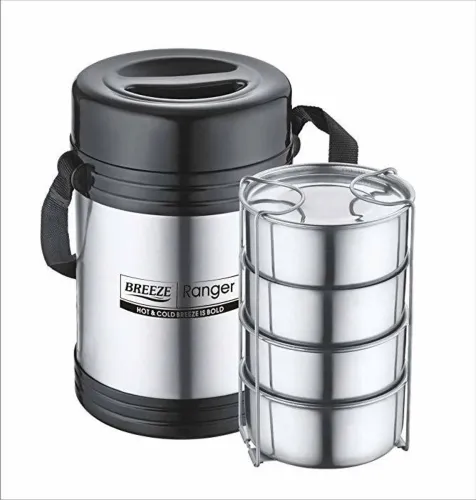Image of BREEZE Ranzer 4 4 Containers Lunch Box  (1000 ml, Thermoware)