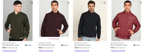Image of Breil By Fort Collins Men's Jackets upto 66% Discount