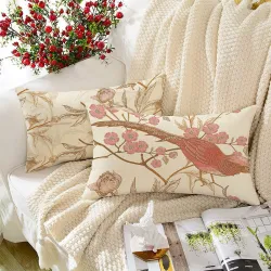 BRICK HOME Set of 2 Polycotton Printed Cushion Covers