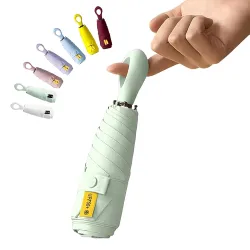 BRIGATTES Mini Folding Compact Travel Umbrella