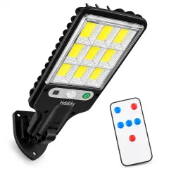 Bright LED Solar Flood Lamp with Remote Control and Motion Sensor