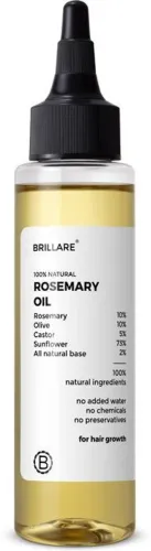 Image of BRILLARE 10% Rosemary Hair Oil for Hair Growth | Reduces Hair Fall & Strengthens Hair Hair Oil (100 ml)