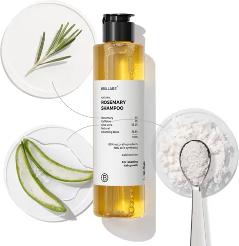 Image of Brillare 6% Rosemary Shampoo with 2% Caffeine for Hair Growth & H...more