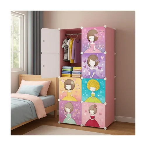 Image of BrilliantJo Foldable 8-Door Clothes Organizer Wardrobe