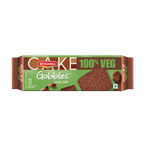 Image of Britannia Gobbles 100% Veg Chocolate Bar Cake — 55-60 g