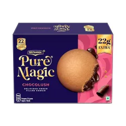 Britannia Pure Magic Chocolush - Delicious Choco Filled Cookie | 300 gm | Live this moment with crunchy and gooey choco 