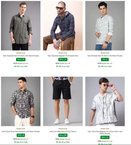 Image of British Club Men's Clothing at minimum 83% Discount