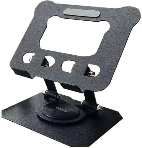 Image of BROLAVIYA Desktop 360 Rotating Base, Aluminium Metal Cute Shape Stand Foldable 4-12.9 Inch Mobile Holder