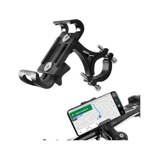 Image of BROLAVIYA Aluminum Alloy Bike Mobile Holder (Black)