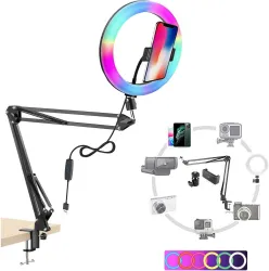BROLAVIYA Mobile Stand with RGB Ring Light