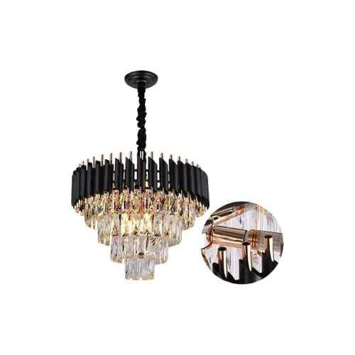 Image of Brontes Gold Crystal Pendant Chandelier LED Ceiling Light