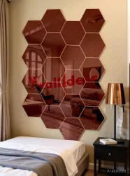 Brown Hexagon Self Adhesive Sticker 70 cm (Pack of 20)